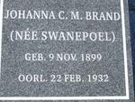 BRAND Anna C.M. nee SWANEPOEL 1899-1932