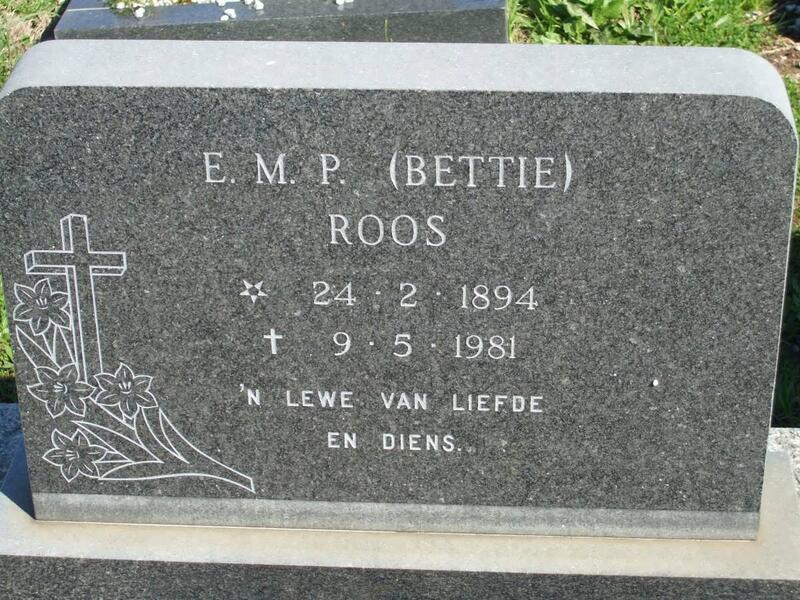 ROOS E.M.P. 1894-1981