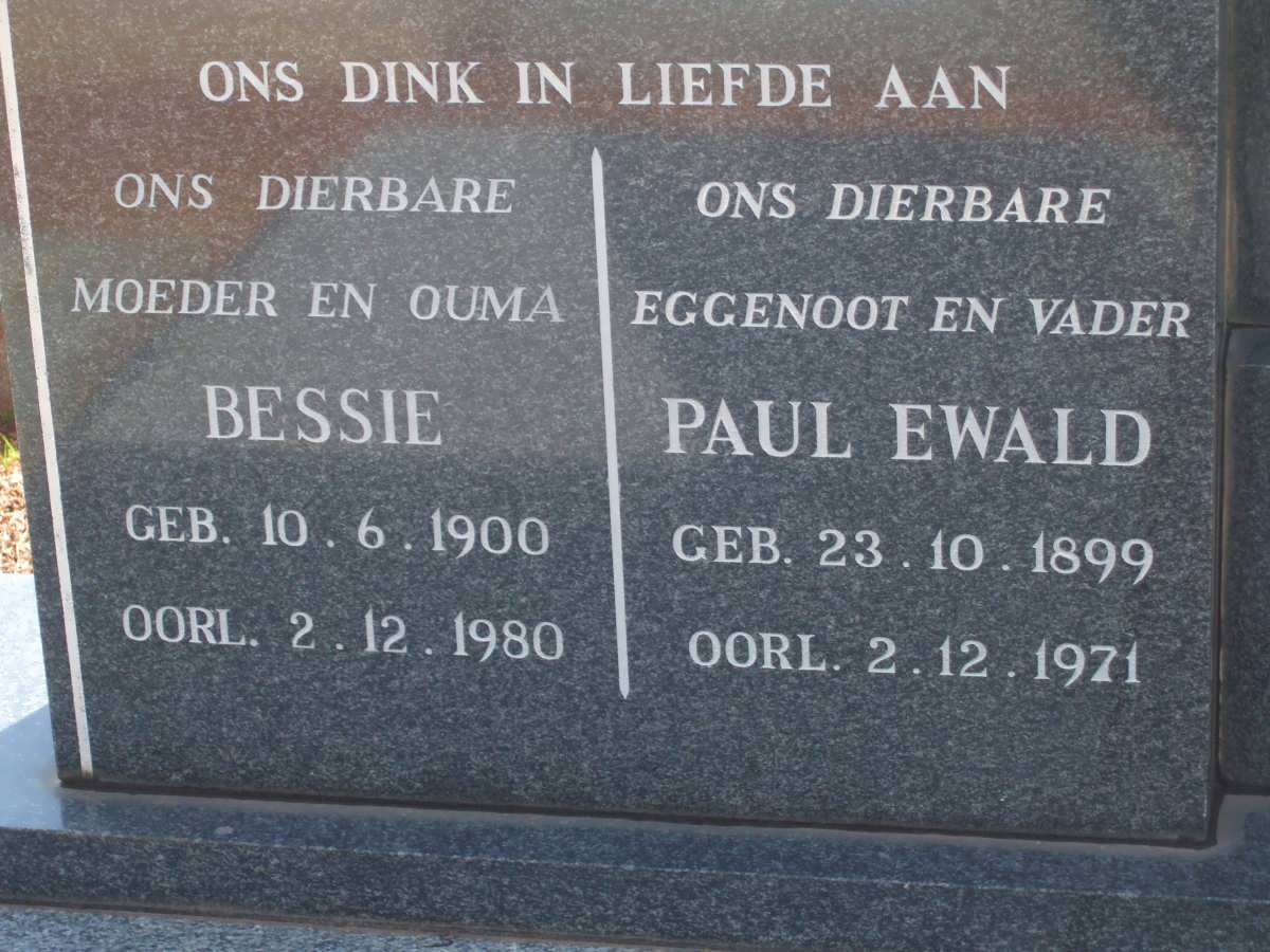 BIESENBACH Paul Ewald 1899-1971 & Bessie 1900-1980