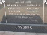 SNYDERS Abraham P.J. 1903-1974 & Engela E.J. 1903-1975
