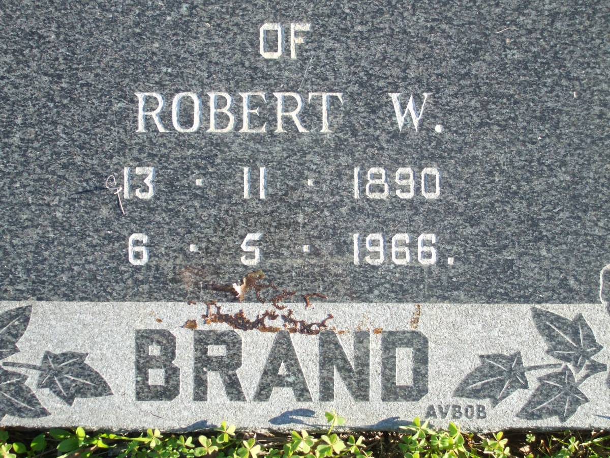 BRAND Robert W. 1890-1966