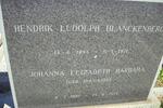 BLANCKENBERG Hendrik Ludolph 1893-1971 & Johanna Elizabeth Barbara HOUGAARD 1895-1973