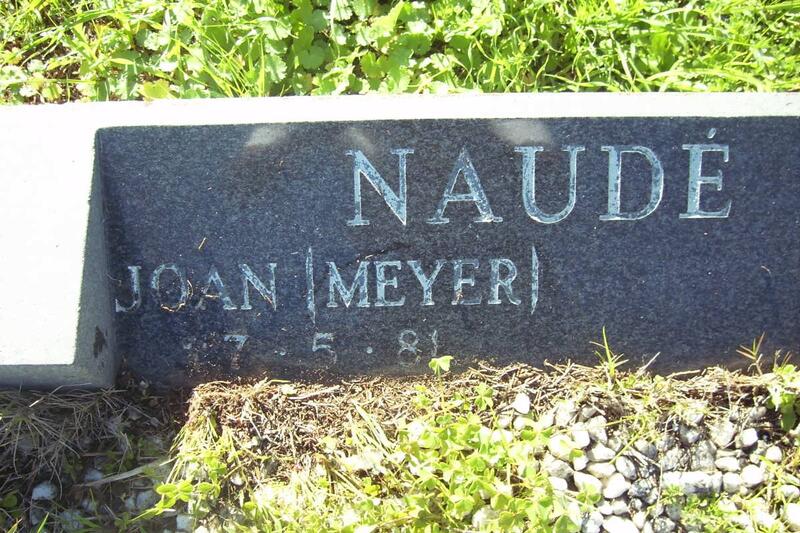 NAUDE Joan nee MEYER -1981