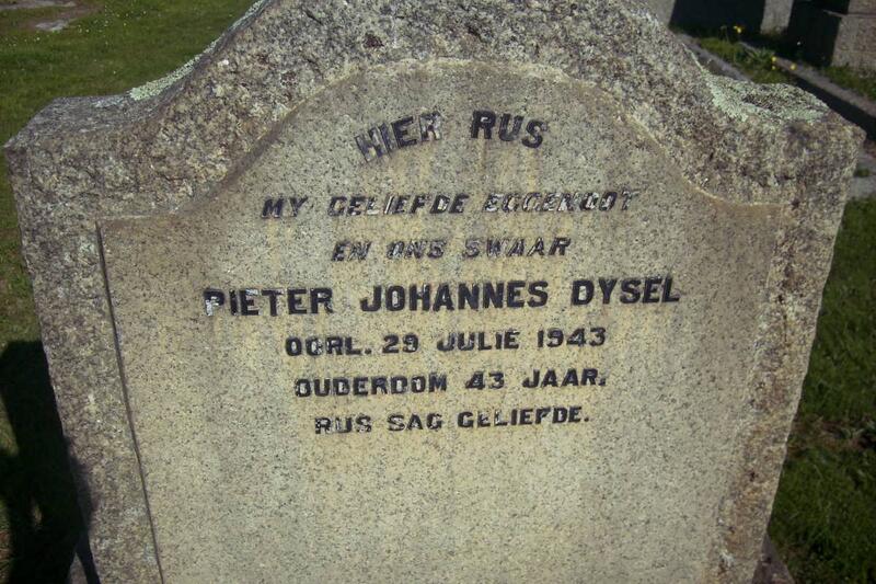 DYSEL Pieter Johannes -1943