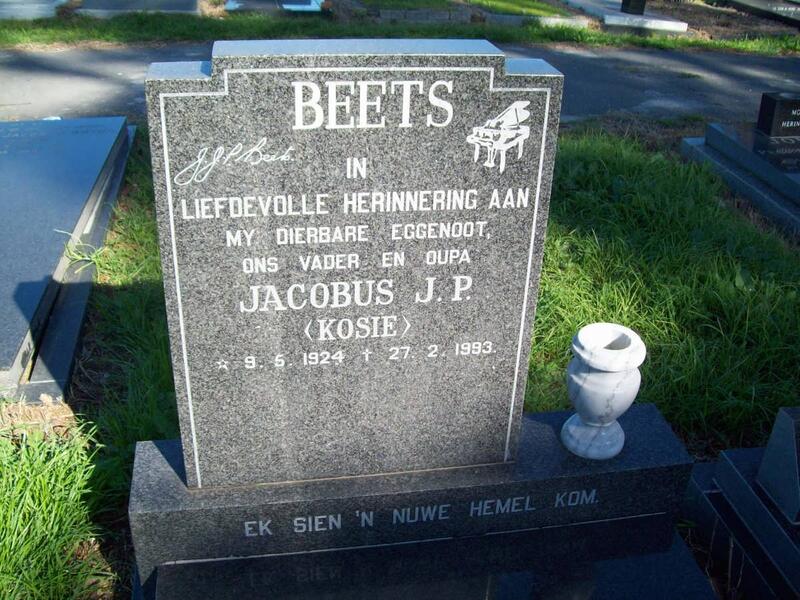 BEETS Jacobus J.P. 1924-1993