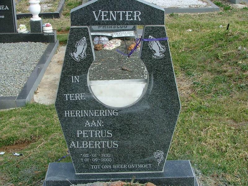 VENTER Petrus Albertus 1930-2005