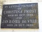 FROST Christina -1959 :: DE VILLE Jan Daniel -1959