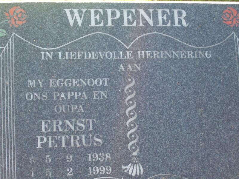 WEPENER Ernst Petrus 1938-1999