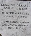 GREAVES Kenneth 1925-1994 & Hester 1930-1997