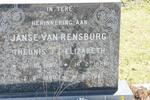 RENSBURG Theunis J., Janse van 1887-1980 & Elizabeth 1888-1981