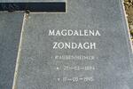 RAS Magdalena Zondagh nee RAUBENHEIMER 1894-1995