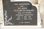 MARAIS Elizabeth nee EUVRARD voorheen ROSSOUW 1915-1975
