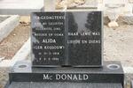McDONALD Alida nee ROSSOUW 1914-1986