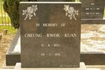 KUAN Cheung Kwok 1953-1971