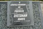 ZIETSMAN Freddie 1914-2006 & Marie 1917-1997