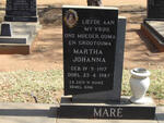 MARE Martha Johanna 1917-1987