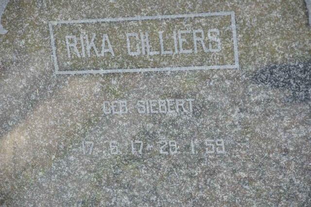 CILLIERS Rika nee SIEBERT 1917-1959