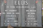 ELLIS Charles James 1923-1983 & Maria Olivia 1929-1994