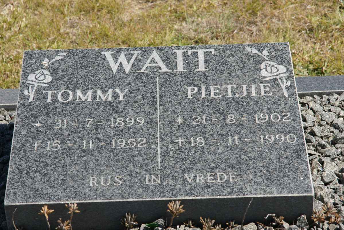 WAIT Tommy 1899-1952 :: WAIT Pietjie 1902-1990