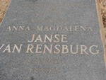 RENSBURG Anna Magdalena, Janse van 1946-1988