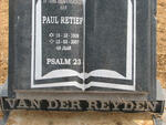 REYDEN Paul Retief, van der 1938-2007