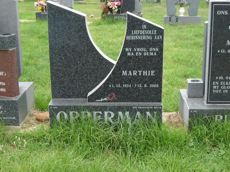 OPPERMAN Marthie 1934-2005