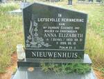 NIEUWENHUIS Anna Elizabeth nee  DEYSEL 1933-1999