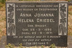 GRIESEL Anna Johanna Helena nee BREEDT 1886-1971