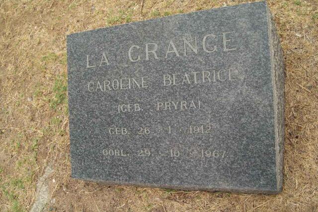 GRANGE Caroline Beatrice, la nee PRYRA 1912-1967