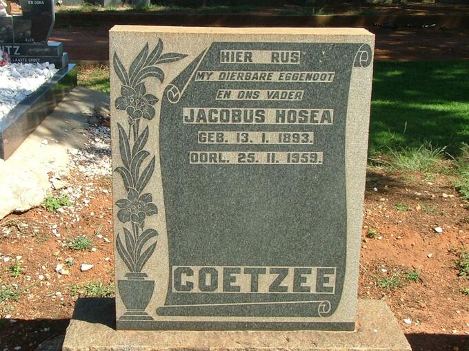 COETZEE Jacobus Hosea 1893-1959
