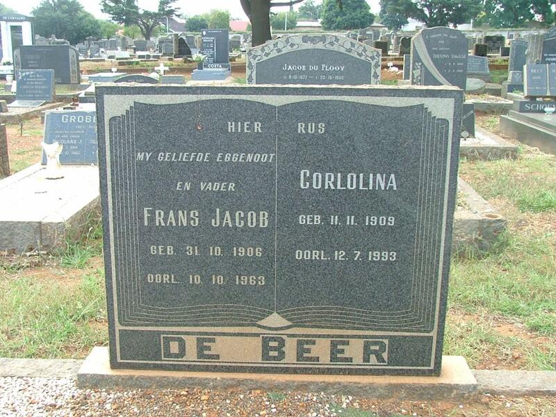 BEER Frans Jacob, de 1906-1963 & Corlolina 1909-1993