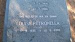 BURGER Louise Petronella 1935-2005