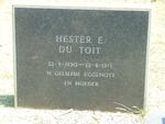 TOIT Hester E., du 1930-1971