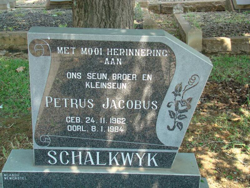 SCHALKWYK Petrus Jacobus 1962-1984