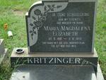 KRITZINGER Maria Magdalena Elizabeth 1919-1983