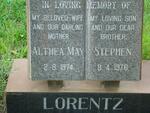 LORENTZ Stephen -1976 :: LORENTZ Althea May -1974