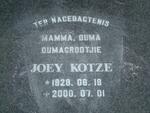 KOTZE Joey 1928-2000