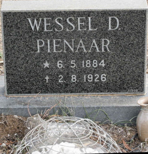PIENAAR Wessel D. 1884-1926