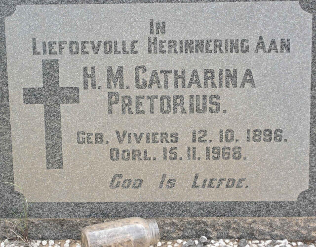 PRETORIUS H.M. Catharina nee VIVIERS 1896-1968