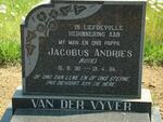 VYVER Jacobus Andries, van der 1936-1984