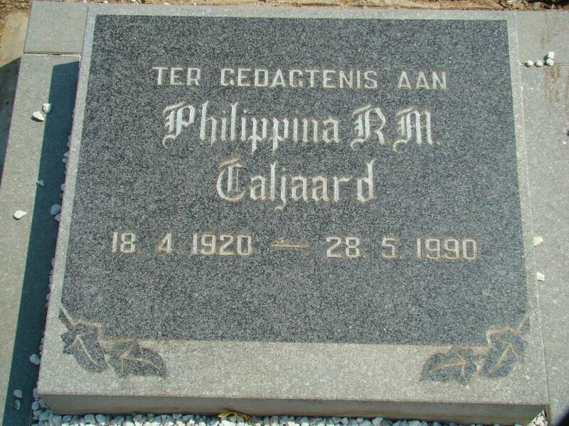 TALJAARD Philippina R.M. 1920-1990