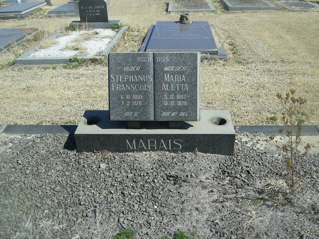 MARAIS Stephanus Francois 1890-1976 & Maria Aletta 1897-1978