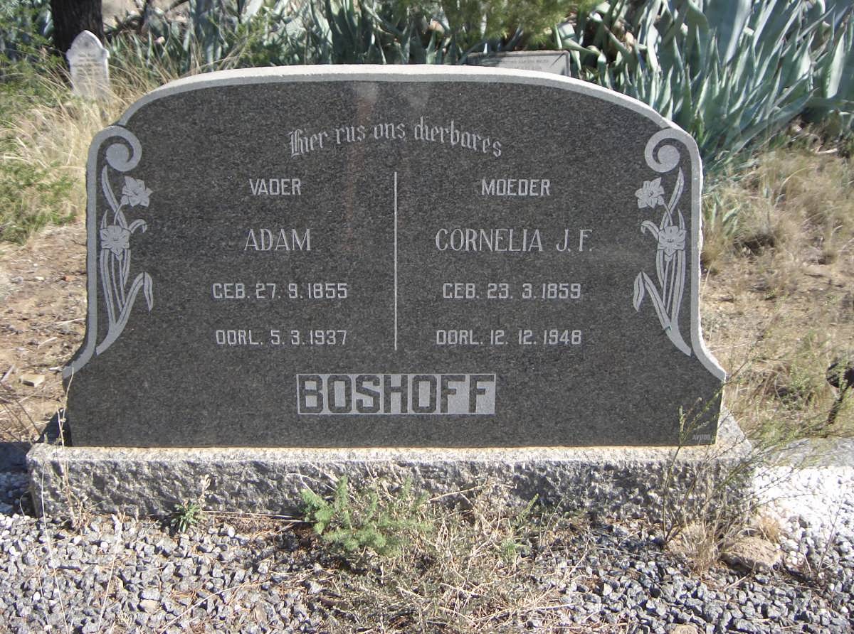 BOSHOFF Adam 1855-1937 & Cornelia J.F. 1859-1948