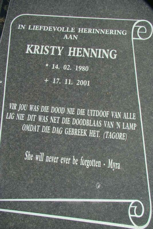 HENNING Kristy 1980-2001