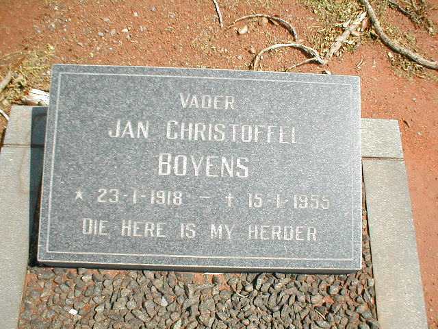 BOYENS Jan Christoffel 1918-1955