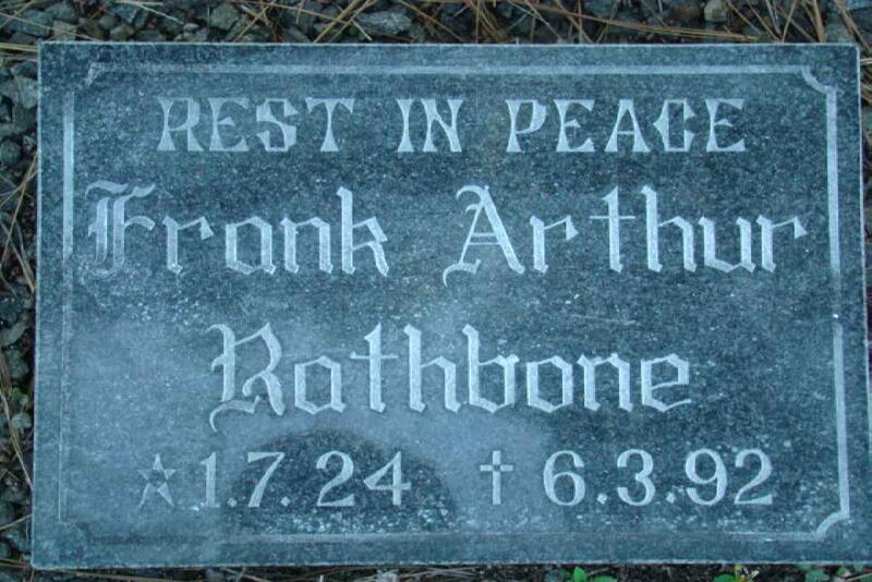 RATHBONE Frank Arthur 1924-1992