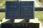 BOGLE David 1915-1993 & Elizabeth 1913-1984
