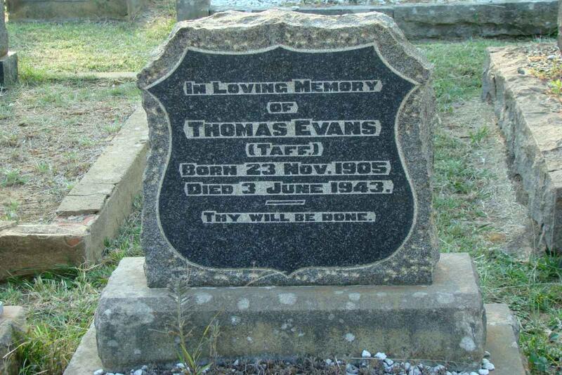 EVANS Thomas 1905-1943