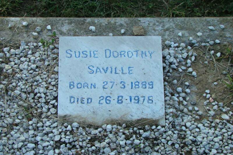 SAVILLE Susie Dorothy 1889-1978