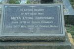 SHEPPARD Meta Lydia 1878-1950